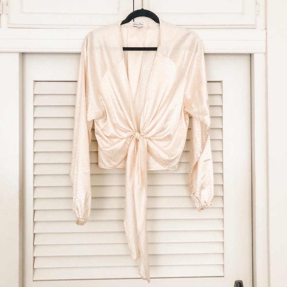 Emory Park Cheetah Tie Top